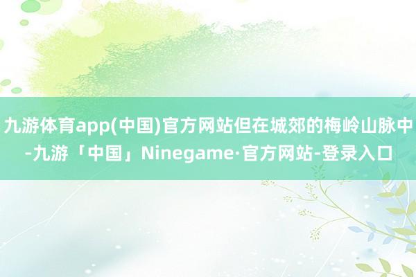 九游体育app(中国)官方网站但在城郊的梅岭山脉中-九游「中国」Ninegame·官方网站-登录入口