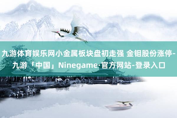 九游体育娱乐网小金属板块盘初走强 金钼股份涨停-九游「中国」